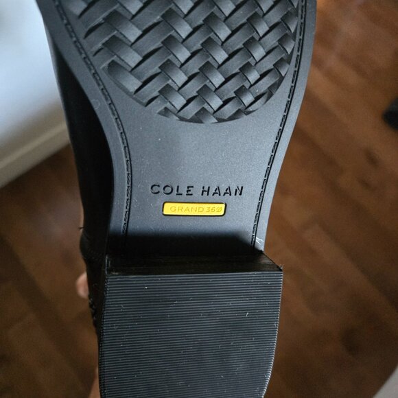 Cole Haan Black Leather Isabell stretch mid-calf riding boot (NEW) - Picture 6 of 9